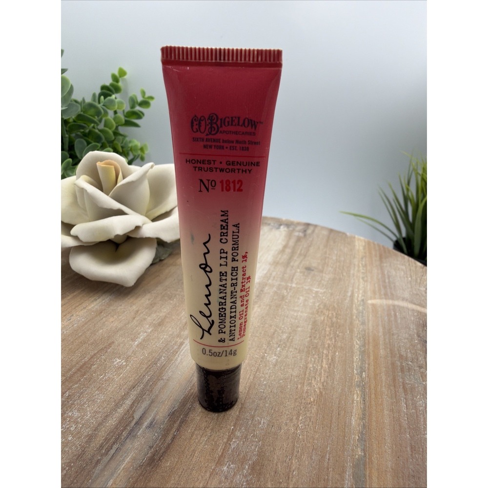 C.O. BIGELOW Lemon & Pomegranate Lip Cream gloss No 1812 .5 oz 14 g NEW Sealed